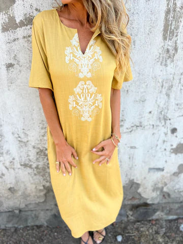 Women's Embroidered Elegant Summer Dress