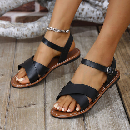 Women's Sandals Crossover Design Comfortable