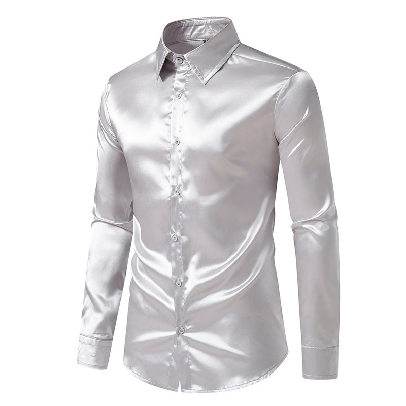 Men's Silk Shirt Elegant Slim Fit