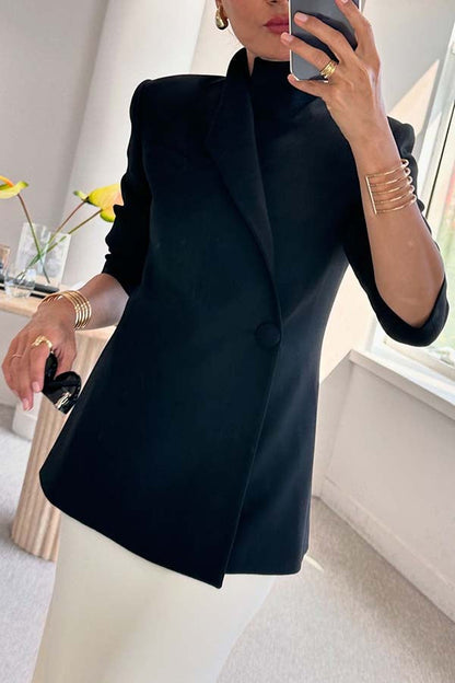 Stylish Women's Jacket Long Sleeve Elegant Oversized