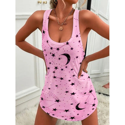 Women's Camisole Romantic Star Motifs