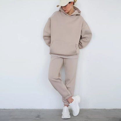 Women's Tracksuit Comfortable Hood Pockets