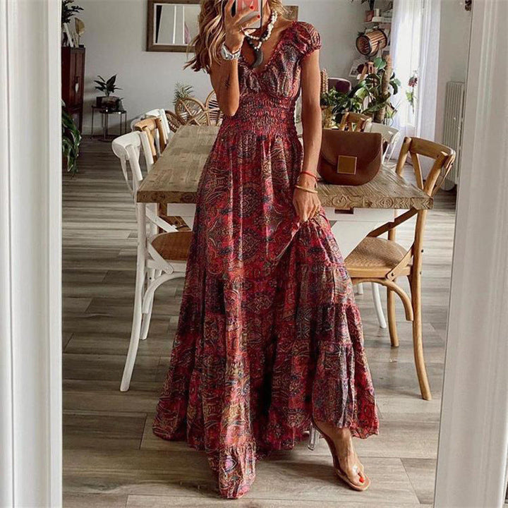 Damen Maxikleid Boho Chic Lang