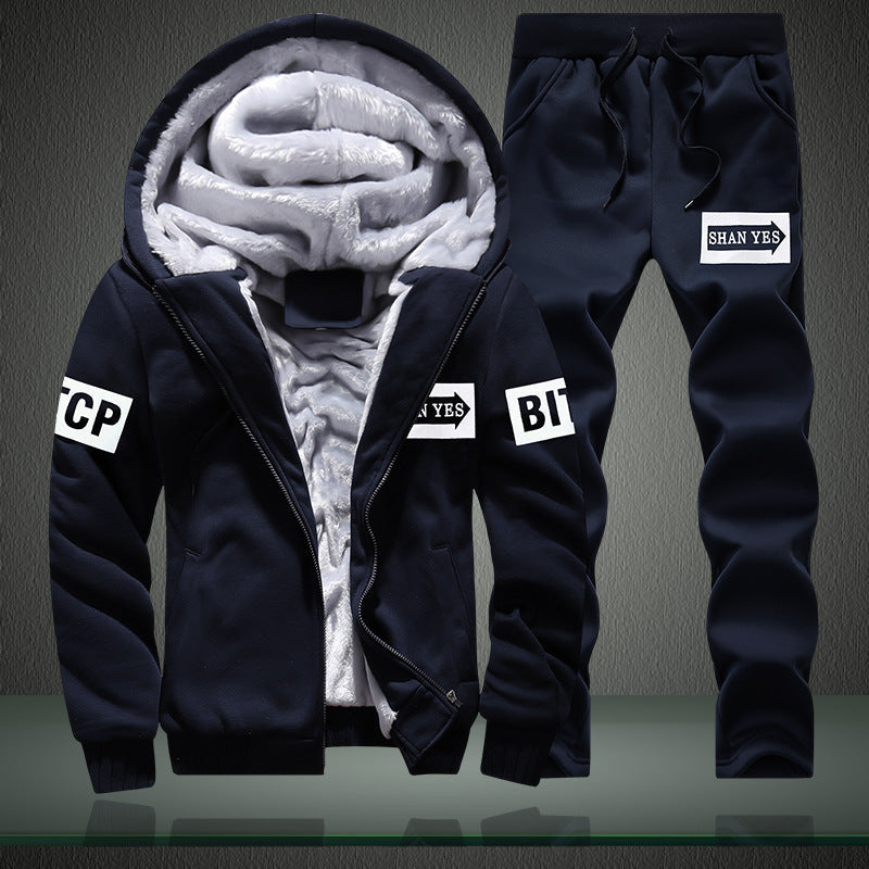 Men's Sports Tracksuit Warm Fleece Lining