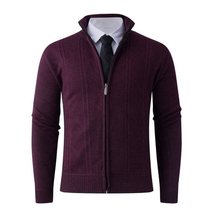 Men's Cardigan Modern Elegant Zipper Design