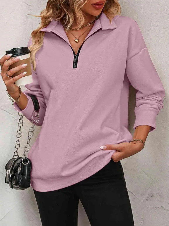 Women's Sweatshirt Casual Zipper Sporty