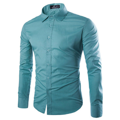 Men's Shirt Elegant Long-Sleeve Modern