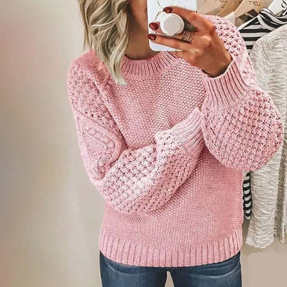 Elegant Plain Knitted Sweater