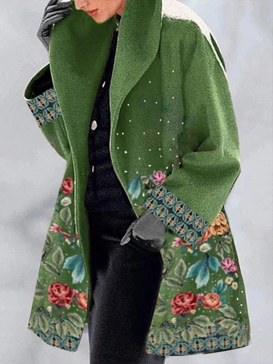 Elegant Women's Long Luxury Design Coat