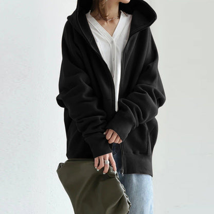 Comfortable winter jacket hood zipper