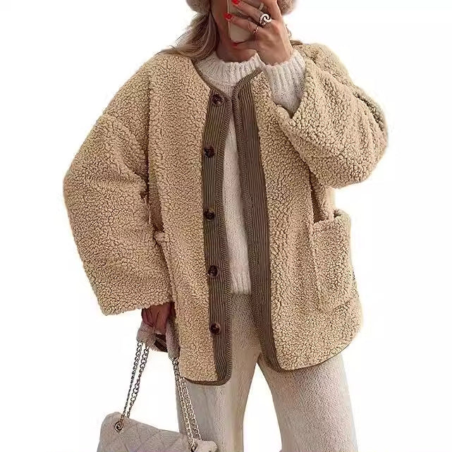 Women's Teddy Jacket Soft Plush Look