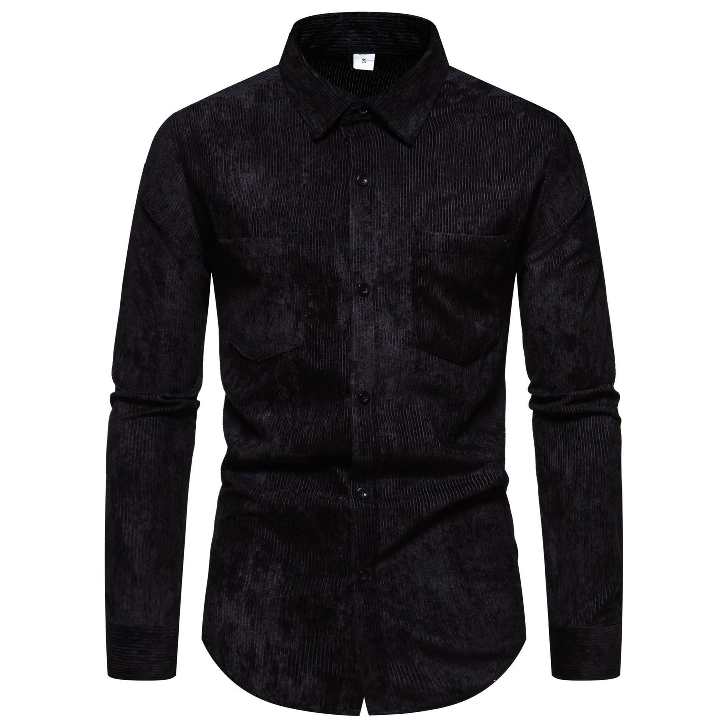 Men's Corduroy Shirt Classic Elegant Chest Pocket
