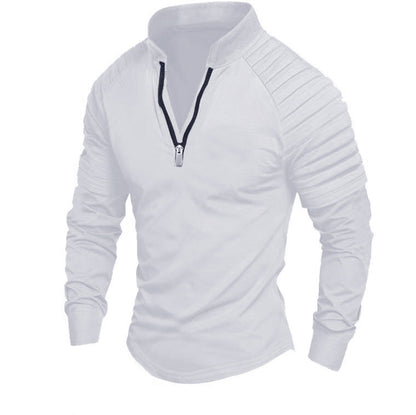 Men's Long-Sleeve Sporty Functional Zip-Up Shirt