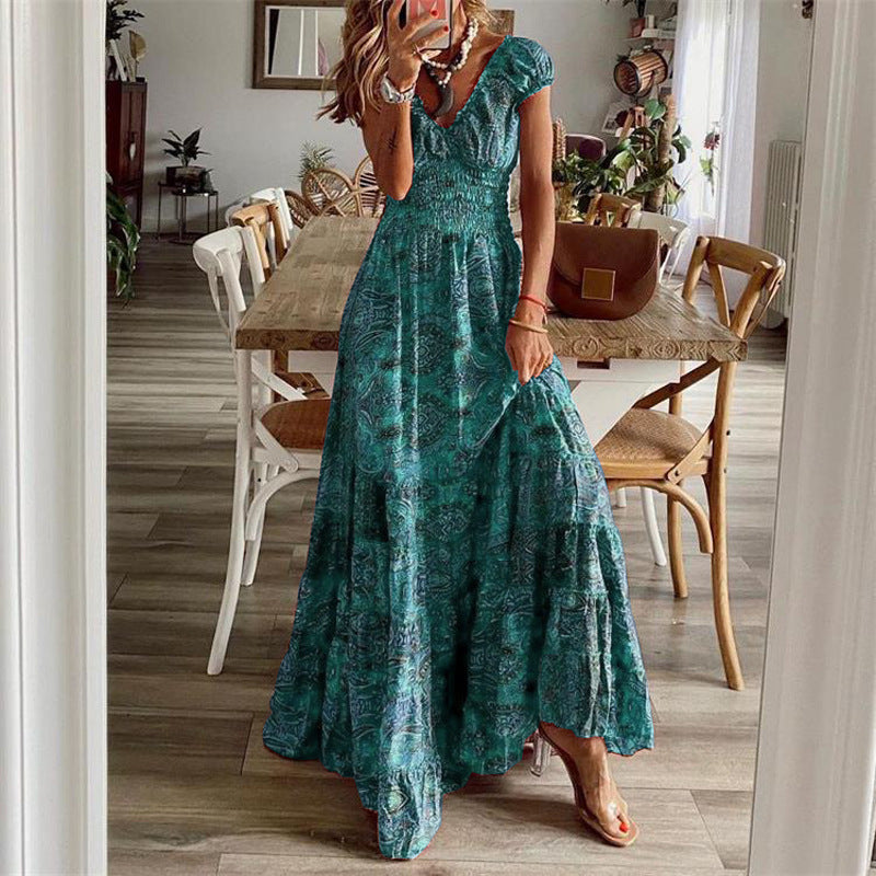 Damen Maxikleid Boho Chic Lang