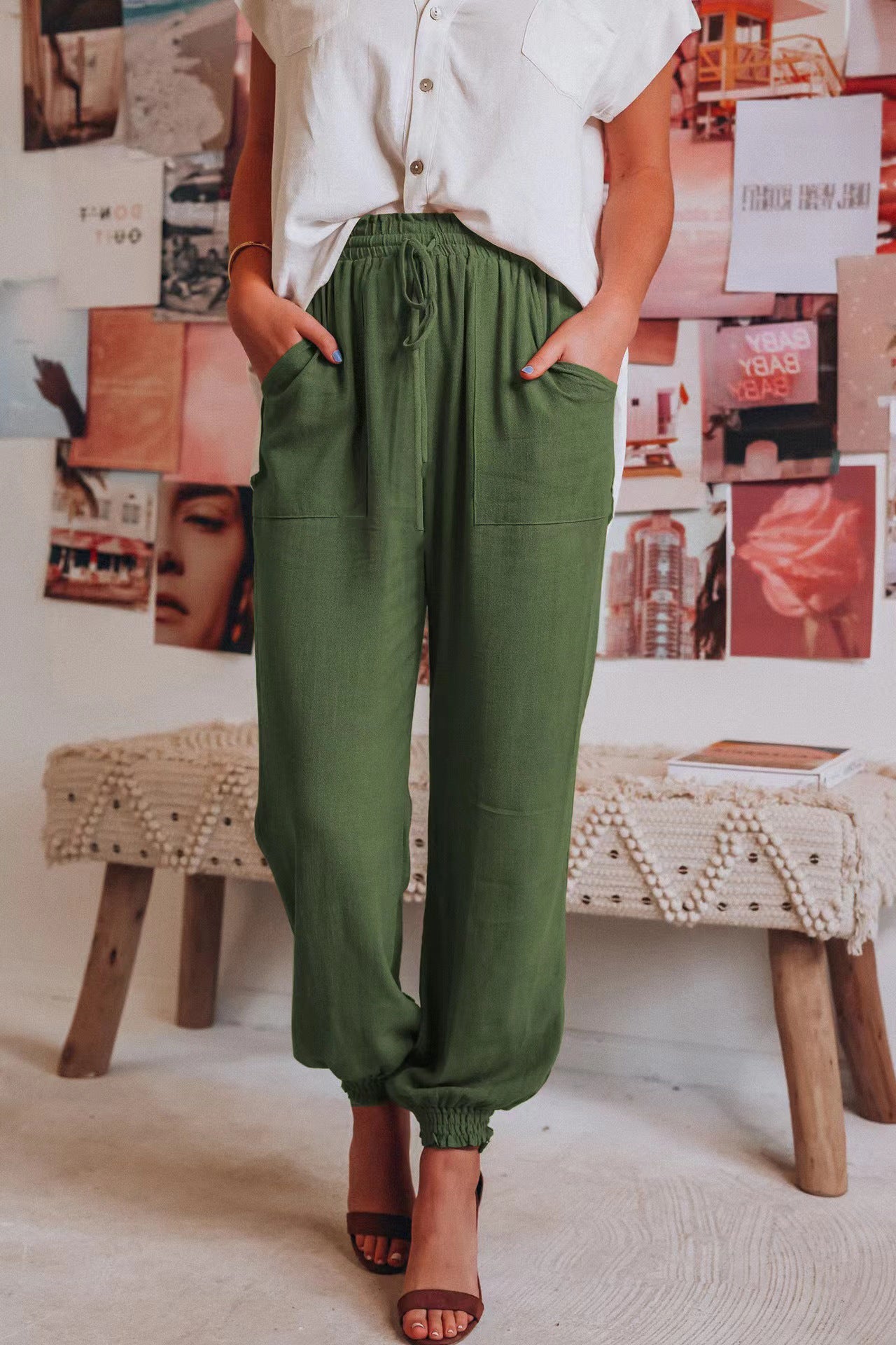 Women's Jogging Pants Comfortable Elastic Waistband