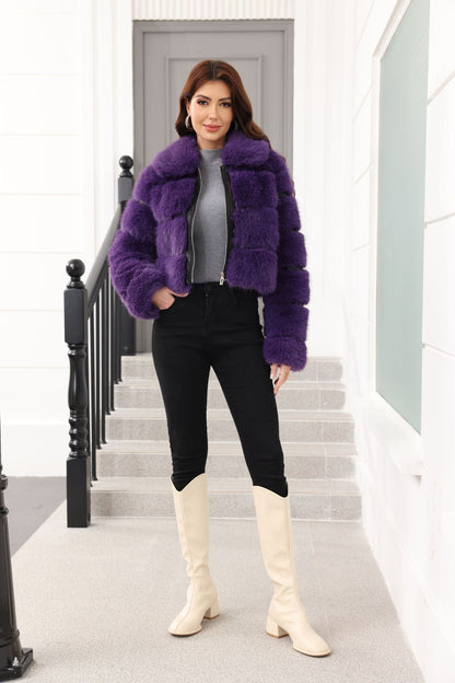 Women's Stylish Faux Fur Winter Jacket Trendy Women's Coat