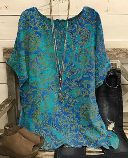 Women's Lightweight Floral Summer Blouse