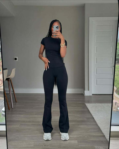 Women's Breathable Sports Outfit Leggings Set