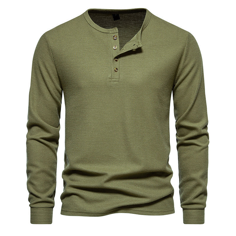 Men's Long-Sleeved Shirt Structured Modern Buttons