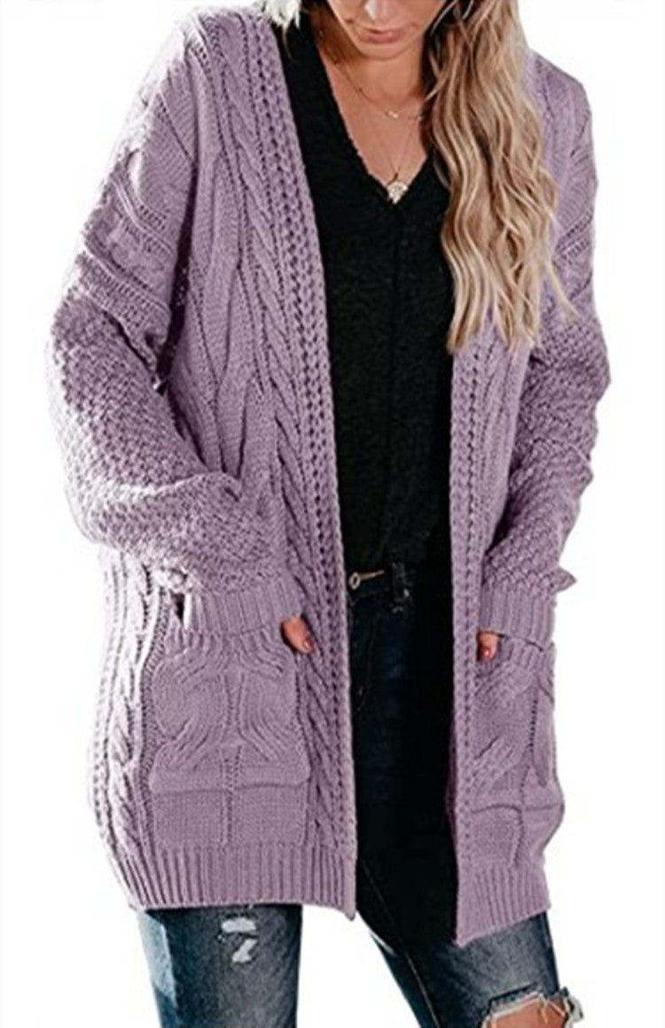 Women's Cardigan Chunky Knit Feminine Practical