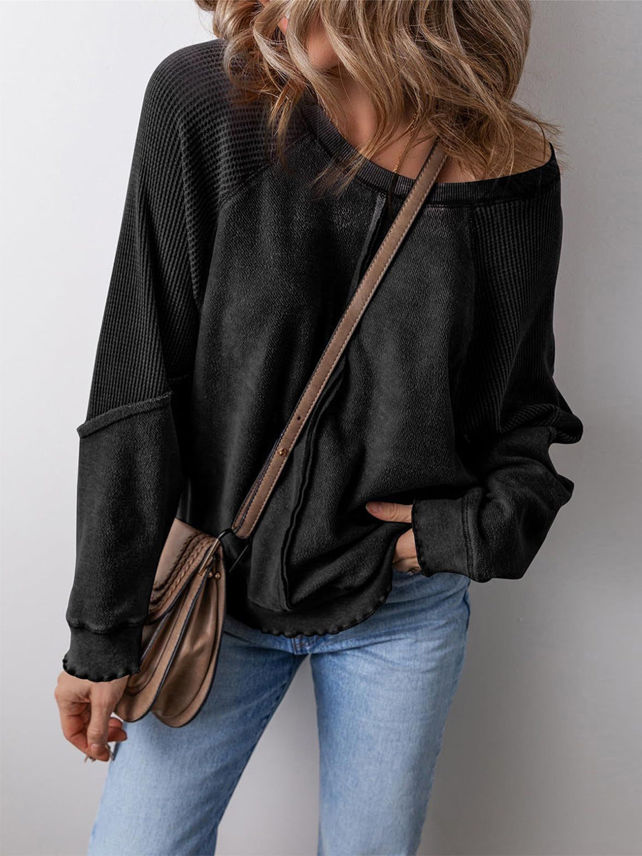 Women's Long-Sleeved Shirt with Structure - Perfect for Everyday Wear