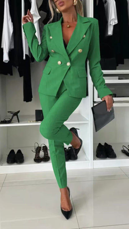 Fashionable Blazer Slim Fit Double-breasted Office Suit