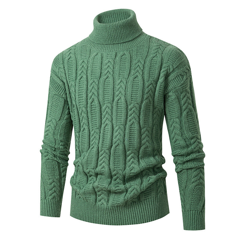 Men's Turtleneck Sweater Textured Elegant Design