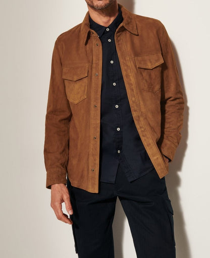 Men's Classic Elegant Suede Leather Jacket