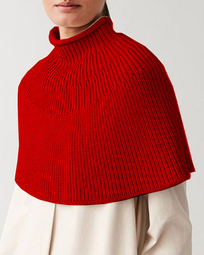 Women's Knitted Cape Elegant Design High Collar