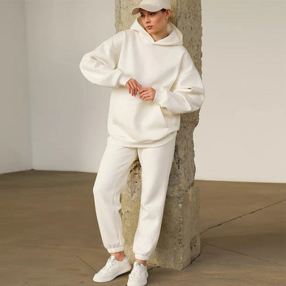 Women's Tracksuit Comfortable Hood Pockets