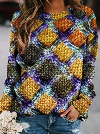 Stylish Sweaters Made of Printed Wool