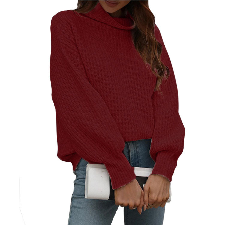 Women's Pullover Loose Turtleneck Trendy Oversized