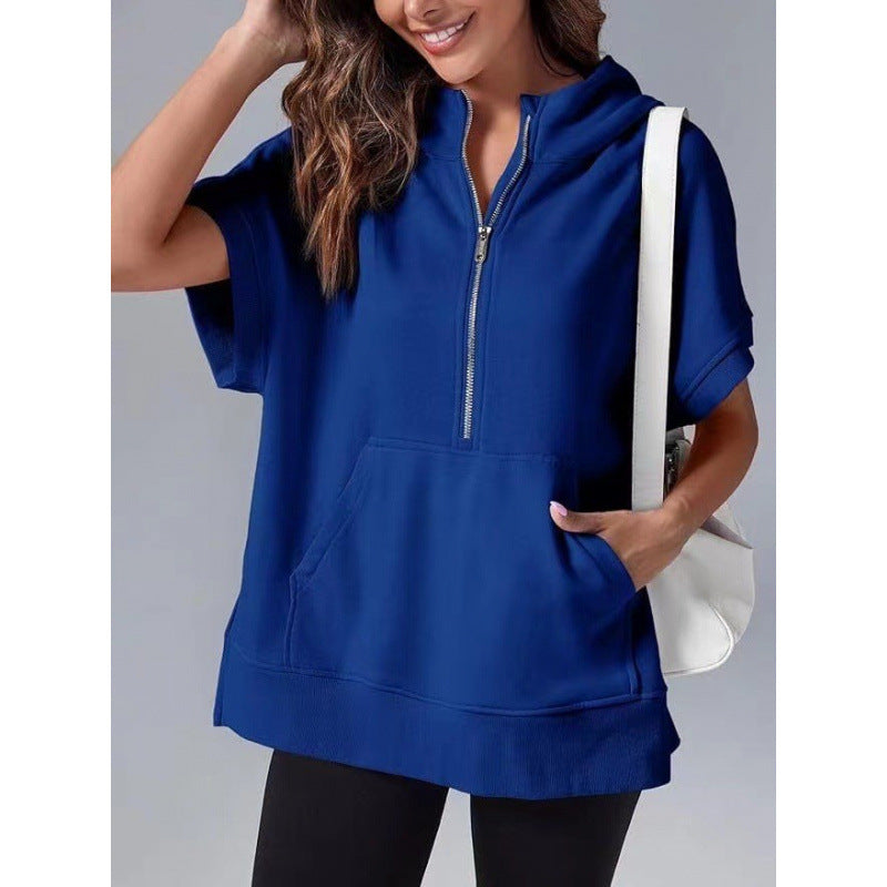 Women's Hooded Sweatshirt Casual With Pockets And Zipper