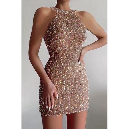 Glamorous Sequin Dress for Women, Elegant, Body-Hugging