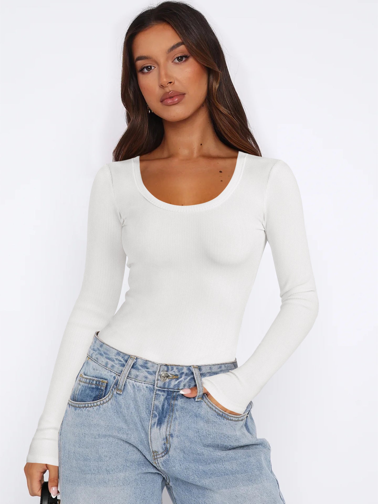 Women's Long-Sleeved Shirt Elegant Modern Style