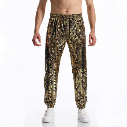 Herren Glitzer Jogginghose Elegantes Design