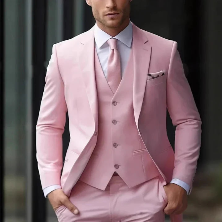 Men's 3-Piece Suit Elegant Slim-Fit