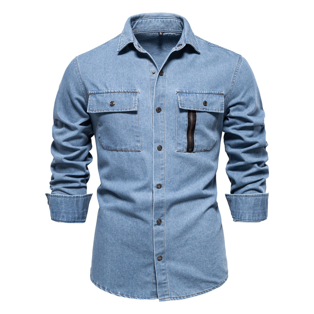 Men's Modern Style Denim Shirt