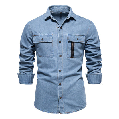Men's Modern Style Denim Shirt