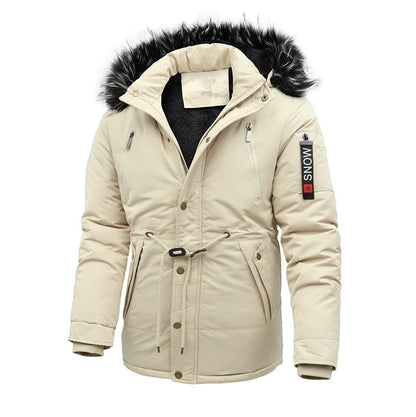Men's Insulated Waterproof Outdoor Jacket with Detachable Hood
