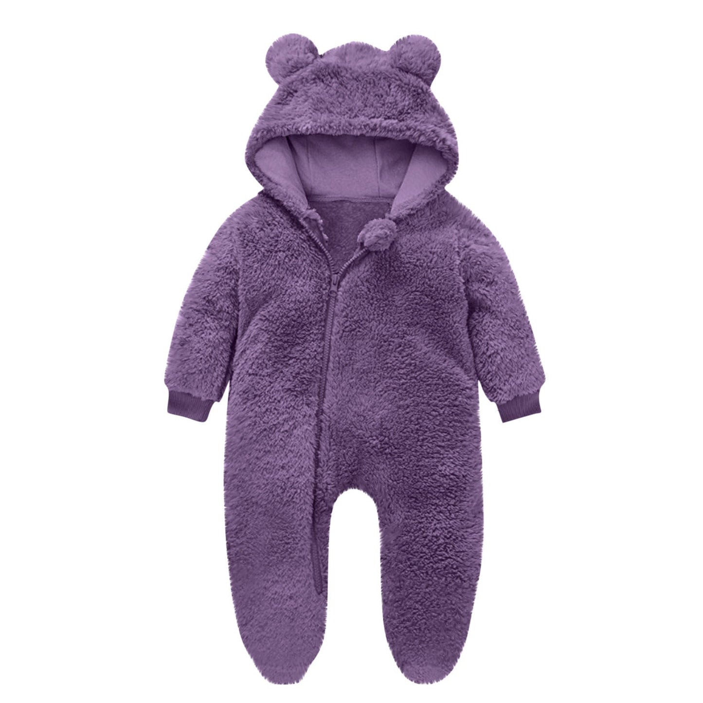 Children's Fleece All-in-One with Bear Ears, Cuddly Warm