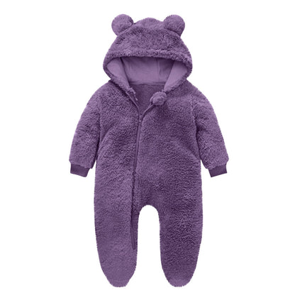 Children's Fleece All-in-One with Bear Ears, Cuddly Warm