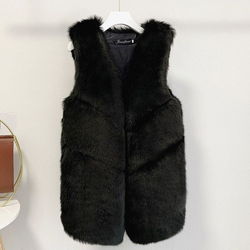 Women's Fur Vest Luxury Coat