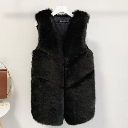 Women's Fur Vest Luxury Coat