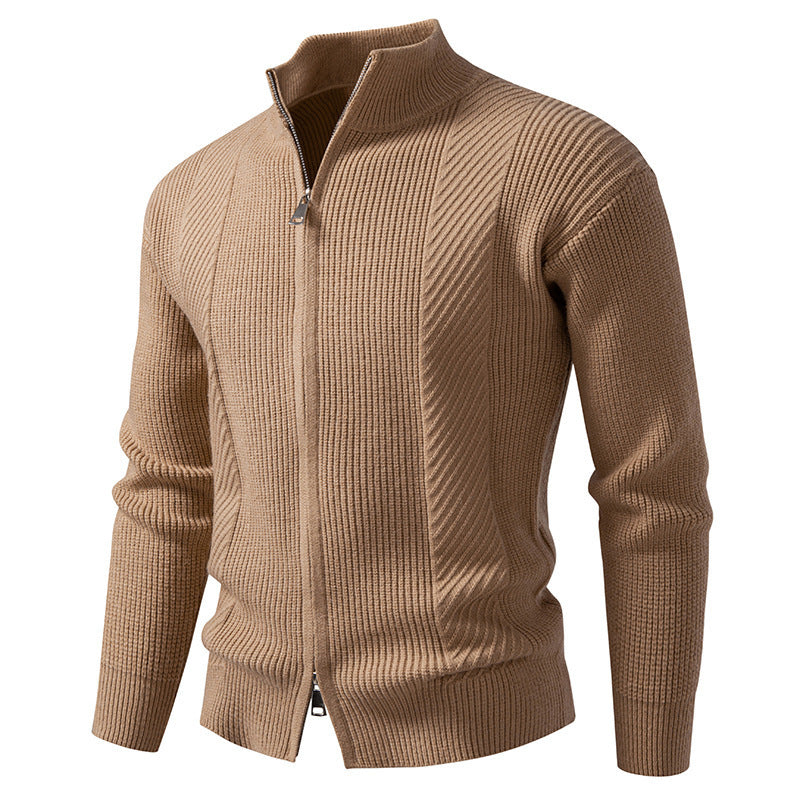 Men's Cardigan Modern Stand-Up Collar Zipper