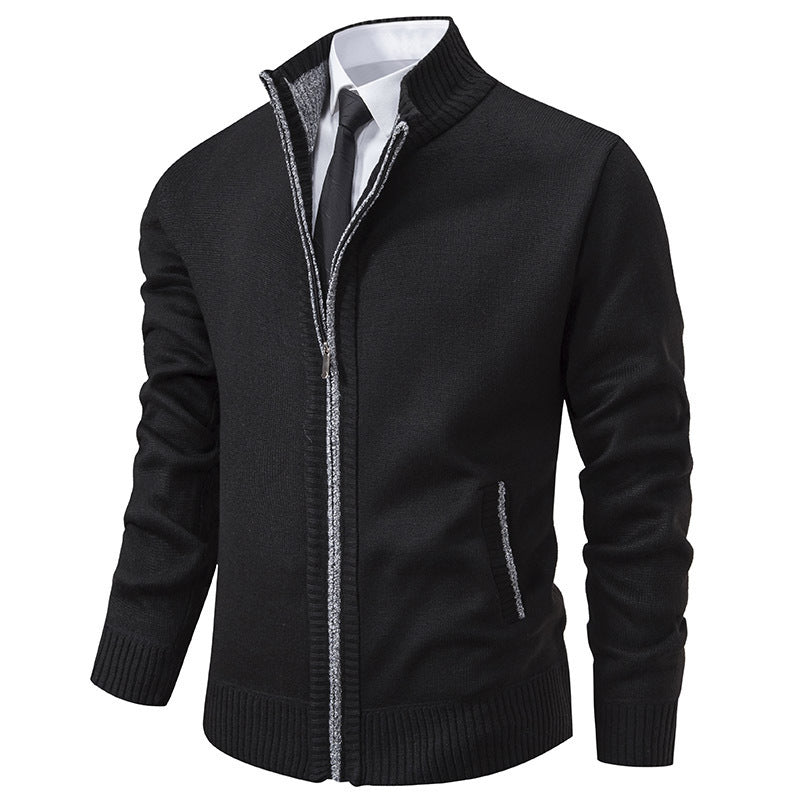 Men's Sports Jacket Stand-Up Collar Zipper Modern