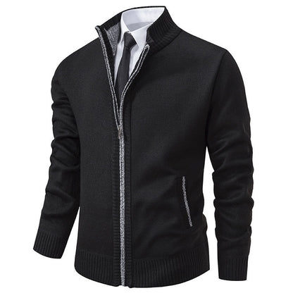 Men's Sports Jacket Stand-Up Collar Zipper Modern