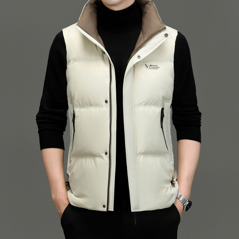Water-Repellent Down Vest Lightweight Adjustable