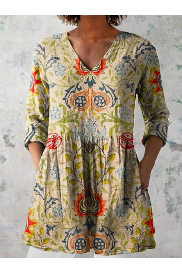 Sommerkleid Damen Boho Chic Floral - IdealeKleiden