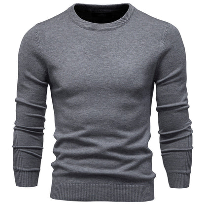 Men's Round Neck Cotton Sweater Elegant Design